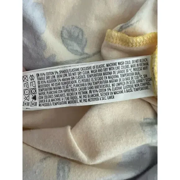 Forever 21 Yellow Purple Floral Soft Cotton A-Line Short Sleeve MIDI Dress 2X - Picture 10 of 10